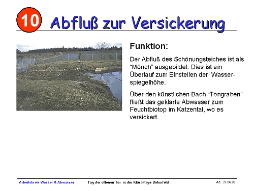 Abflu zur Versickerung