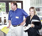Brgermeister Ostermeier mit Luisa Callegari
