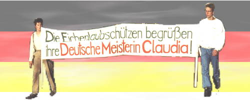 Die Eichenlaubschtzen begren ihre Deutsche Meisterin Claudia