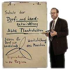 Referent Willibald Perzl erklärt den Seminarinhalt