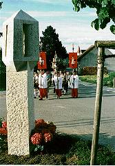 Prozession an Marienbildstock