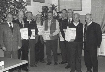 Die geehrten Mitglieder des Krieger-, Kameraden- und Reservistenvereins Bhmfeld
